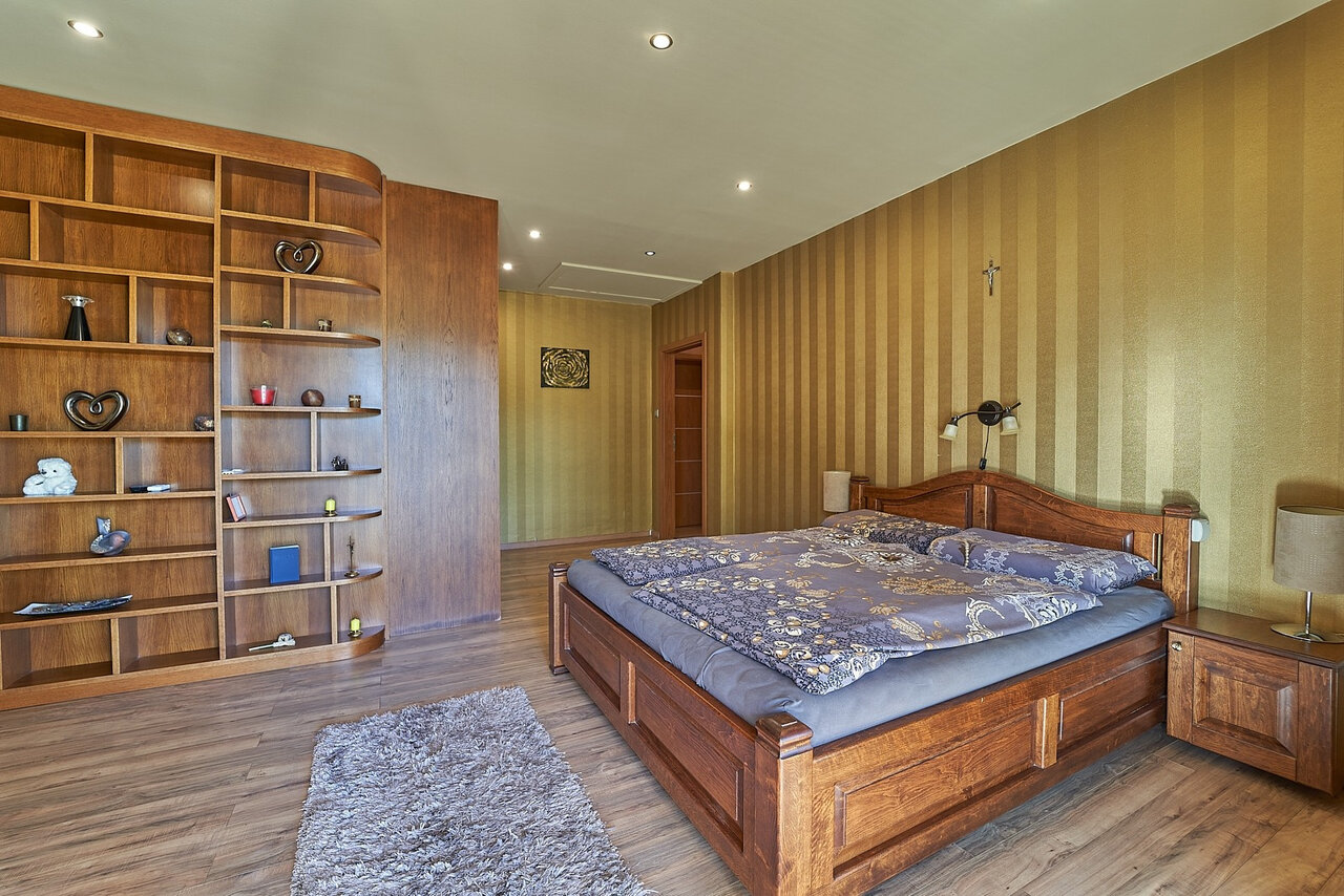 Classic bedroom with solid wood furniture